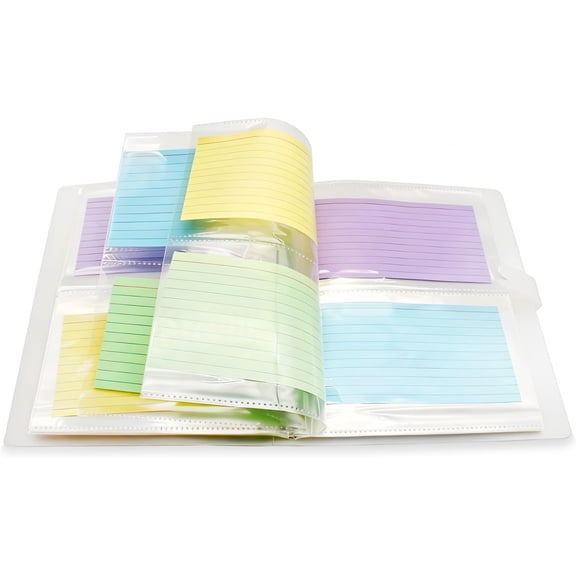 3x5 Index Card Holder Binder Premium Flash Card & Note Card Organizer with Protective Sleeves 200 Cards Capacity Perfect for Recipes, Study, Business, Projects, Memory Keeping