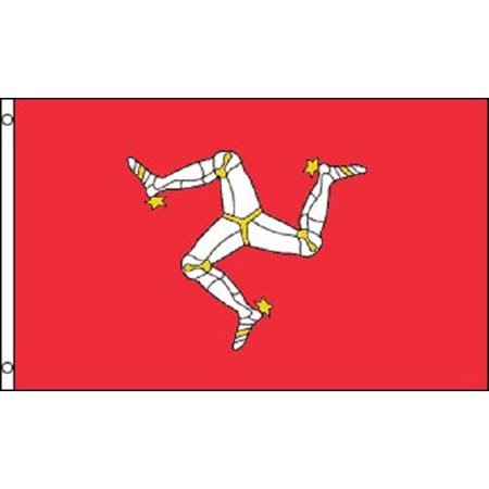 3x5 Isle of Man Flag British Isles Banner Mann Island Pennant
