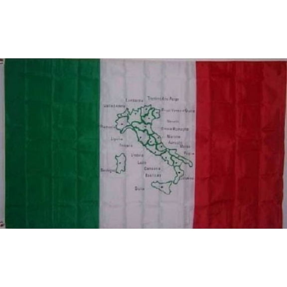 3x5 Italy with Italian Map Flag Country Banner Pennant New