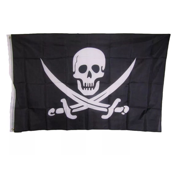 3x5 Jolly Roger Pirate Calico Jack Rackham Flag 3'x5' Banner Brass Grommets 100D