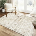 thumbnail image 1 of 3x5 Khaki Boho Area Rug for Living Room, Washable Kitchen Rugs Non Slip, Ultra Soft Print Distressed Geometric Low-Pile Entry Throw Carpet for Bedroom Nursery Dorm Decor, 1 of 5