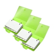 3x5 Lined Index Cards with Ring Binder Holder and Dividers, 100 Ruled Cards 3 Pack