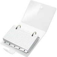 5x8 index card binder BAZIC 50 Ct. 5" X 8" Ruled White BAZIC Products Anti slip pads on the base prevent scratches on furniture Oxford Index Card Storage Boxes