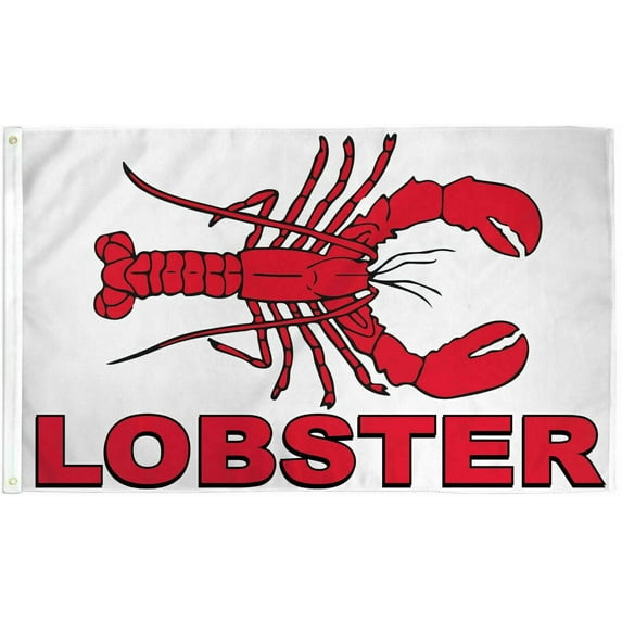 3x5 Lobster Seafood Banner Sign Bandera Mariscos Lobster Food Flag 100D