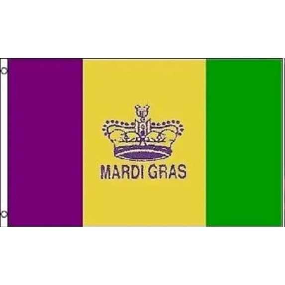 3x5 Mardi Gras Flag Holiday Decoration Fat Tuesday Banner Party Pennant Outdoor