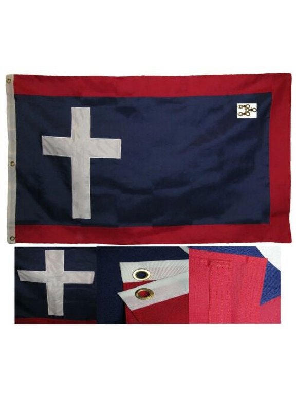 3x5 Missouri Battle Cotton Flag 3'x5' plus Clips (100% embroidered Cotton)