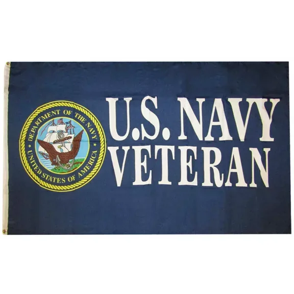 3x5 Navy Veteran Flag U.S. Navy Retired Banner Premium FAST USA SHIPPING 100D