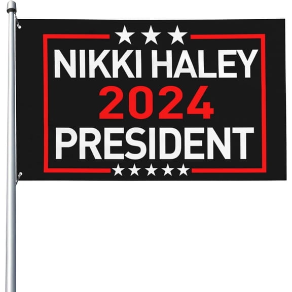 3x5 Nikki Haley 2024 Flag Sign Nikki Haley For President 2024 Flag Banner With Metal Eyelets No Flagpole