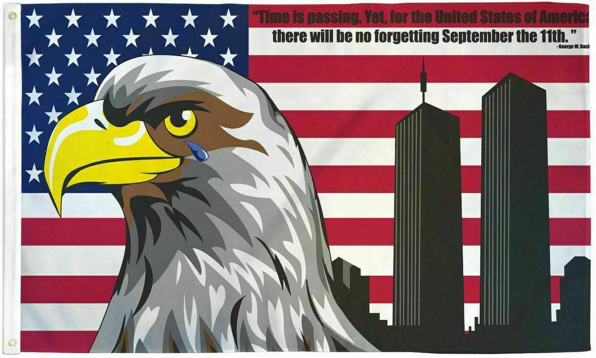 3x5 No Forgetting Flag 9 11 USA American Never Forget 9 11 Memorial Sept 11th Walmart
