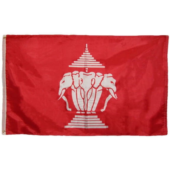 3x5 Old Laos 1952-1975 Elephants 150D Woven Poly Nylon Flag 5x3 Banner Grommets