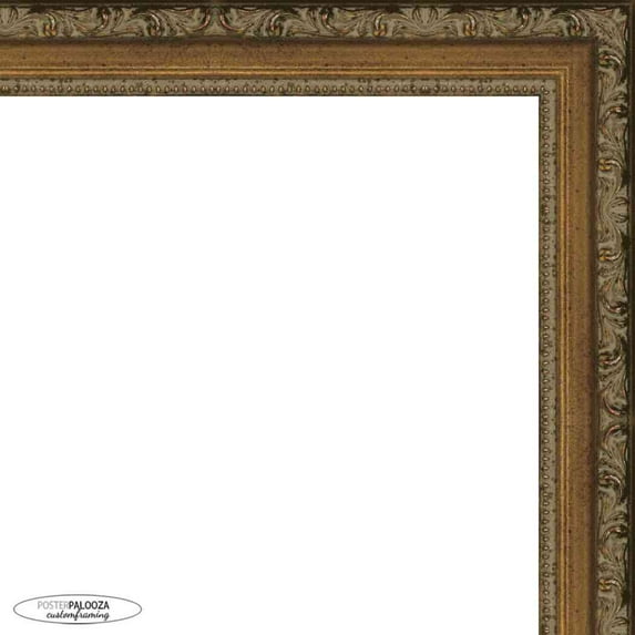 3x5 Ornate Antique Gold Complete Wood Picture Frame with UV Acrylic, Foam Board Backing, & Hardware