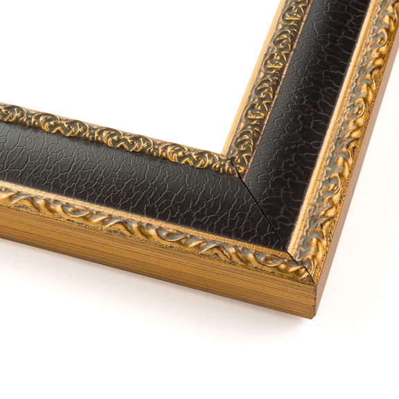 3x5 Ornate Brown Picture Frame - UV Acrylic, Foam Board Backing, Hanging Hardware