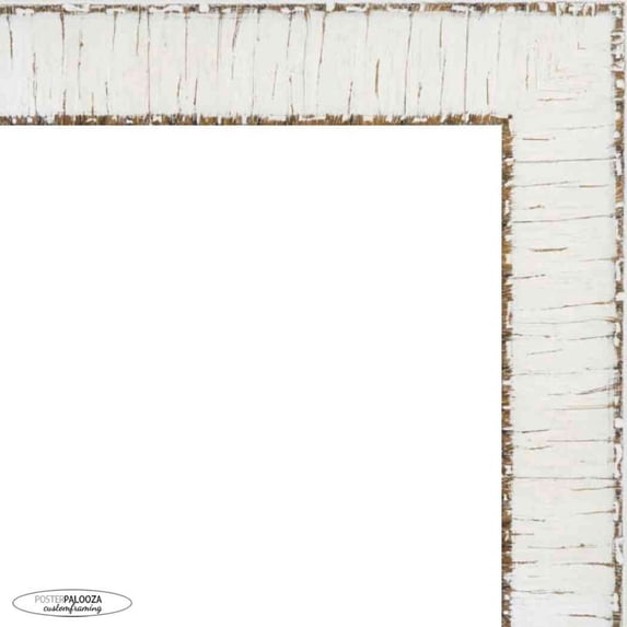 3x5 Ornate White Picture Frame - UV Acrylic, Foam Board Backing, Hanging Hardware