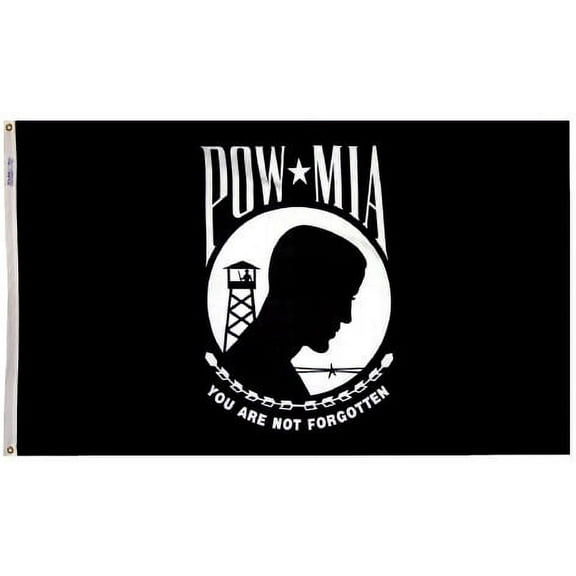 3x5' POW/MIA Nylon Flag - Double Sided - All Weather, Durable, Outdoor Nylon Flag - All Star Flags