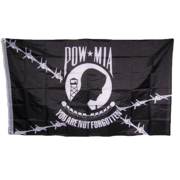 3x5 POWMIA POW MIA Prisoner of War Never Forgotten Barb Barbed Wire Flag 3'x5'