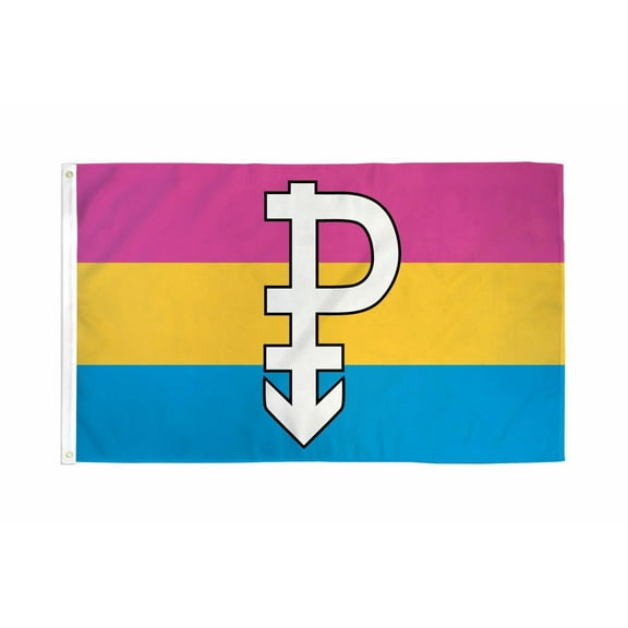 3x5 Pansexual Symbol Polyester Flag