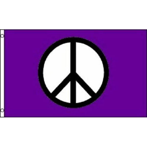 3x5 Peace Flag Purple Peace Sign Symbol Hippie Banner Party Pennant