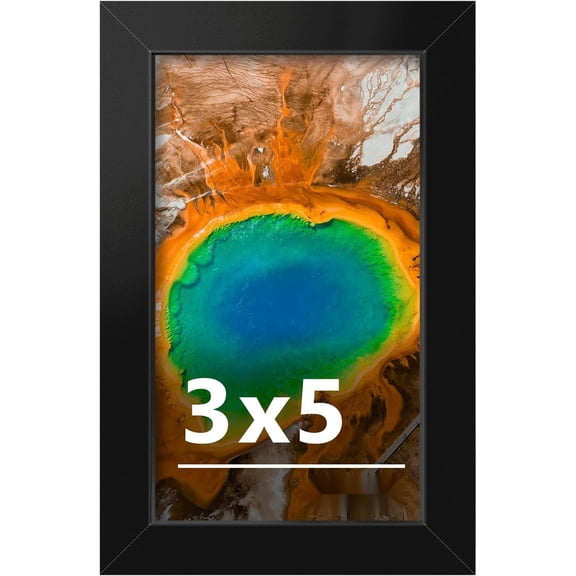 3x5 Picture Frame, 3x5 Black Picture Frame with Shatter Resistant Plexiglass, Stable and Sturdy 3 x 5 Poster Frame, Handpicked Gift Collection, 1 Pack