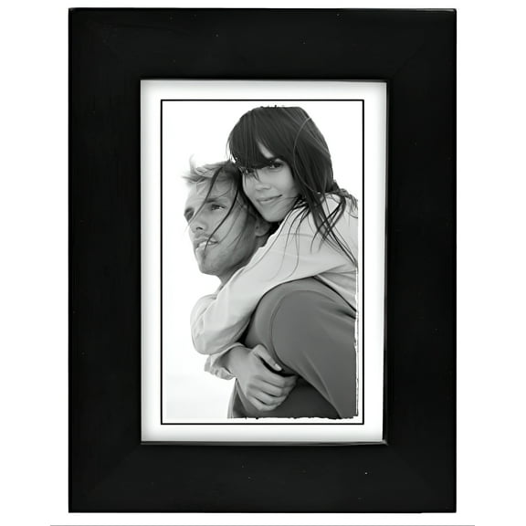 3x5 Picture Frame LINEAR - Black Wood