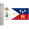 thumbnail image 1 of 3x5 Polyester Acadiana Flag with 6 foot Pole Kit; Contains a 3x5 Polyester Flag, a 6 foot long 3/4inch Diameter Aluminum Pole and a Bracket, 1 of 1