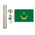 thumbnail image 1 of 3x5 Polyester Mauritania Flag with 6 foot pole Kit; Contains a 3x5 Polyester Flag, a 6 foot long 3/4inch Diameter Aluminum Pole and a Bracket, 1 of 1