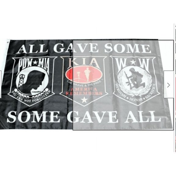 3x5 Pow Mia POWMIA KIA Wounded Warriors All Gave Some Some Gave All Flag