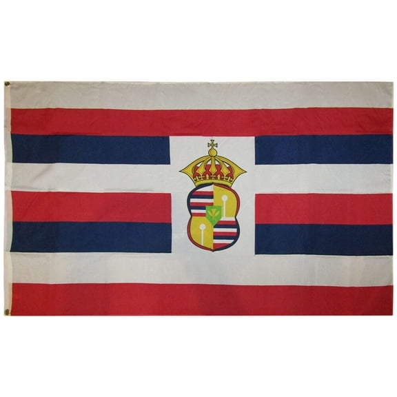 3x5 Royal Standard of King Kalakaua Hawaii Kanaka Crown Flag Polyester Grommets