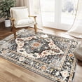 thumbnail image 1 of Dowellia Rugs for Bedroom, 3x5 Rug Ultra Soft Washable Rug, Non Slip Area Rug Indoor Entrance, Stain Resistant Rugs for Living Room Bedroom, Vintage Home Decor Area Rugs, Black, 1 of 6