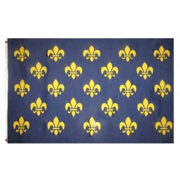 3x5 SMALL FLEUR DE LIS BLUE 23 FRENCH FRANCE FLAG SIZE 3 X 5 FEET POLYESTER NEW