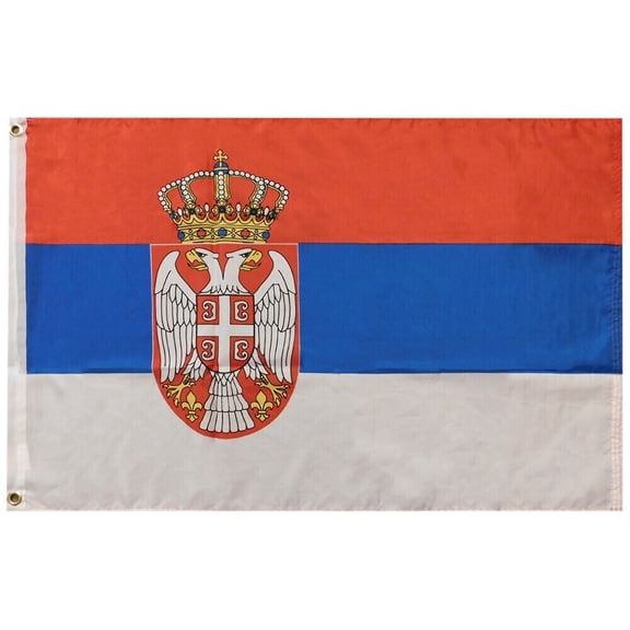 3x5 Serbia Crest Polyester Flag
