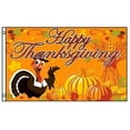 thumbnail image 1 of Happy Thanksgiving Turkey Flag 3x5ft Poly, 1 of 3