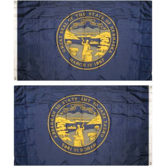 3x5 State of Nebraska Flag 3'x5' Banner Grommets Fade Resistant Super Polyester