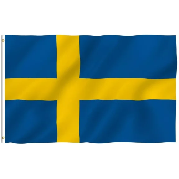 3x5 Sweden 100D Polyester Flag 3'x5' Swedish