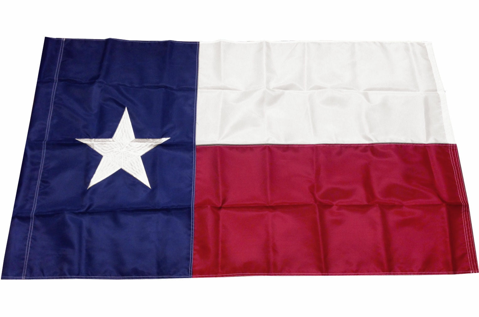 3x5' TEXAS Flag Embroidered Nylon American USA Flag w/ POLE POCKET SLEEVE