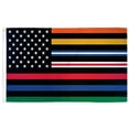 thumbnail image 1 of Multi Thin Line Flag 3x5ft Poly, 1 of 1