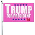 3x5 Trump Vance 2024 Flag PINK Double Sided Vote Trump For President