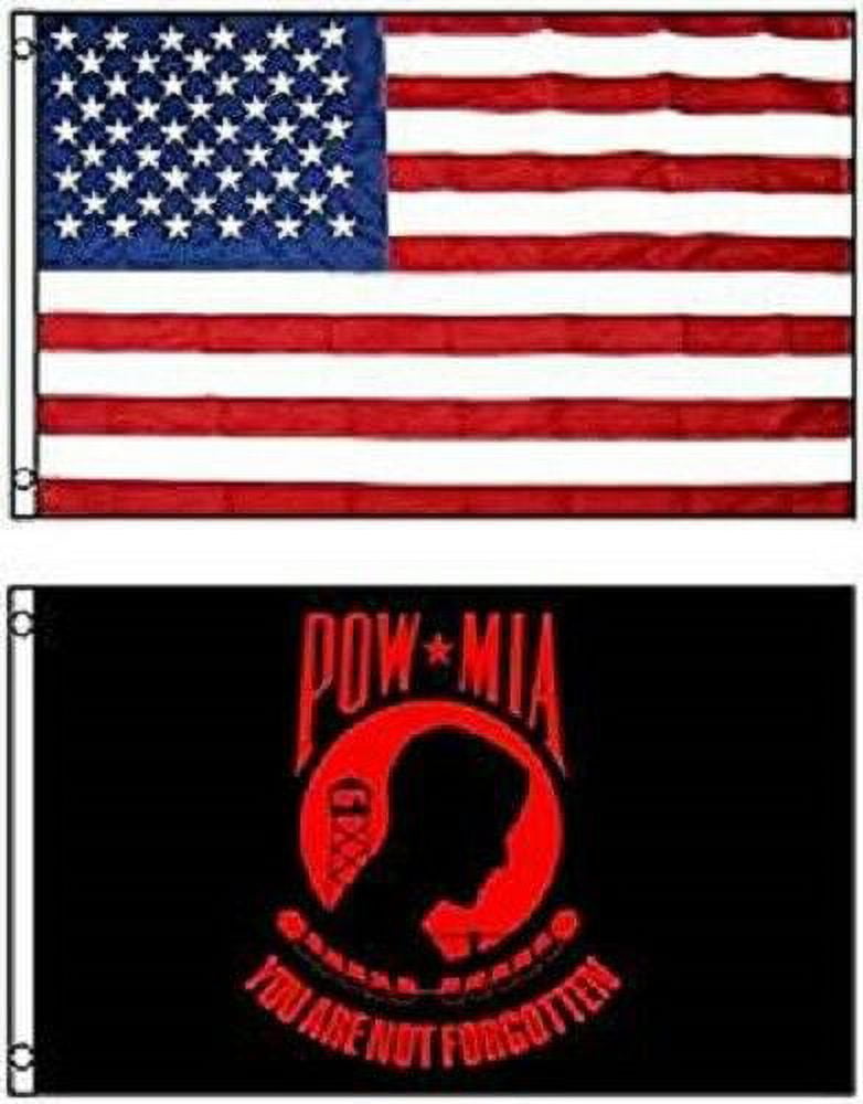 3x5 USA American Flag & POW MIA Red POWMIA Flag 3' x 5' WHOLESALE LOT Flags