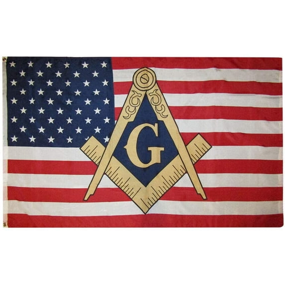 3x5 USA American Mason Emblem Polyester Flag