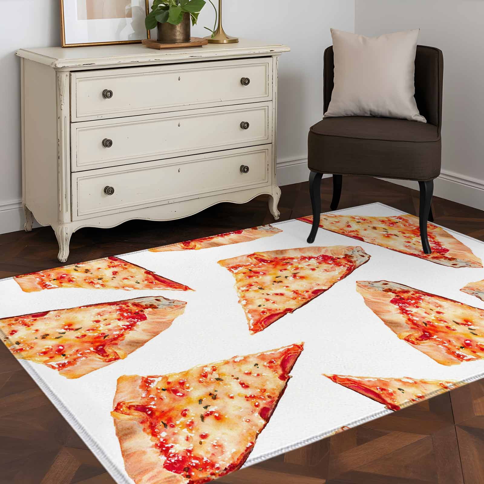 3x5 Washable Area Rug, Realistic Food Non-Slip Rectangle Rug for Living ...
