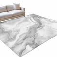 thumbnail image 1 of 3x5 Washable Area Rugs,Abstract Marble Texture Non-Slip Ultra Soft Rug Large Indoor Carpet,Modern Gray White Gradient Waves Floor Rugs for Home Living Room Bedroom Dining Room Office, 1 of 9