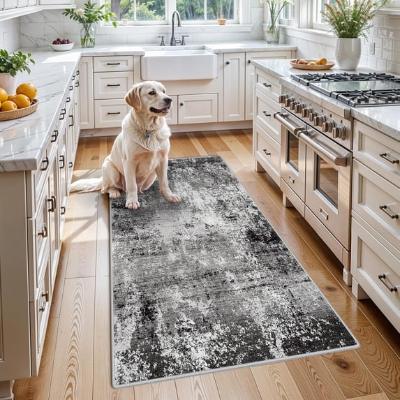 3x5 Washable Entryway Rug – Non-Slip Rubber Backed Small Area Rug for ...