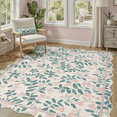thumbnail image 1 of 3x5 Washable Rug, Non Slip Vintage Floral Rug for Entryway, Kitchen, Bedroom, Laundry, Bathroom-Green/Pink, 1 of 6