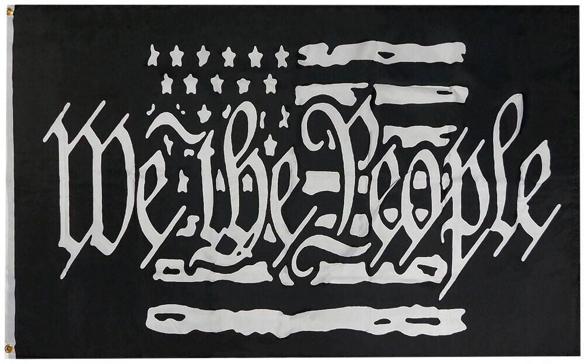 3x5 We The People WTP Blackout USA 100D 3'x5' Woven Poly Nylon Flag Banner