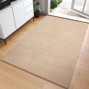 QiCaiJia 3x5 ft Brown Boho Runner Rugs Mat Non Slip Woven Kitchen Runners for Hallways Washable, Soft Long Entryway Laundry Hall Floor Runner Carpet for Indoor 