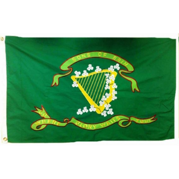 3x5 ft Sons of Erin 10th Tennessee Irish Regiment CSA Civil War Flag Polyester