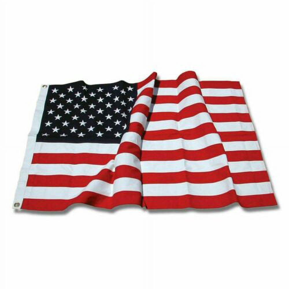 Bandiera americana resistente per esterni, 100% Made in USA, 1,8 x 3 m, bandiera degli Stati Uniti con stelle ricamate e strisce cucite occhielli in