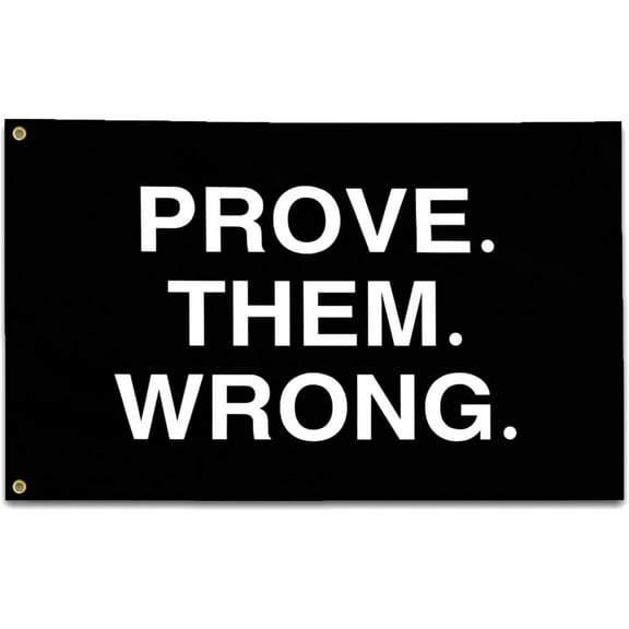 3x5FT Prove Them Wrong Flag Motivational Flag Fitness Inspirational Flags For Room Guys Cool Flag For College Dorm Man Cave Flag Banner