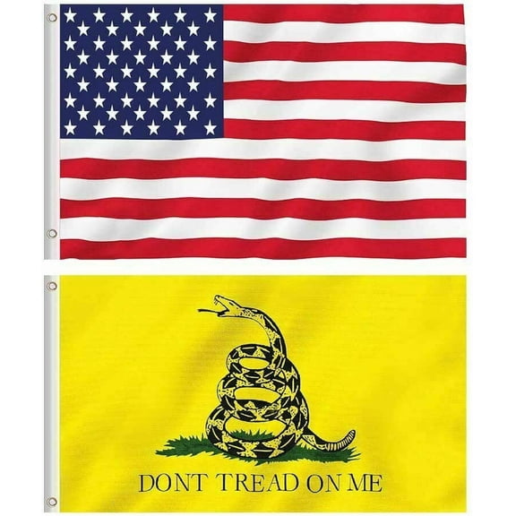 3x5FT Set USA Don't Tread On Me Flags Tea Party Gadsden United States Gift Lot