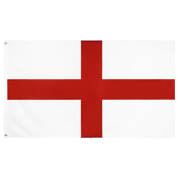 3x5Foot England Flag Bright Color & Fade Proof Double Stitched George-Cross Flags Polyester with Brass Grommets