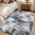 thumbnail image 1 of 3x5Ft Area Rugs Gray Geometric Non-Skid Rubber Backing Large Rectangle Rugs - Living Room Bedroom Home Office, Modern Abstract Art Block Indoor Floor Mat Carpets Washable Rug, 1 of 9